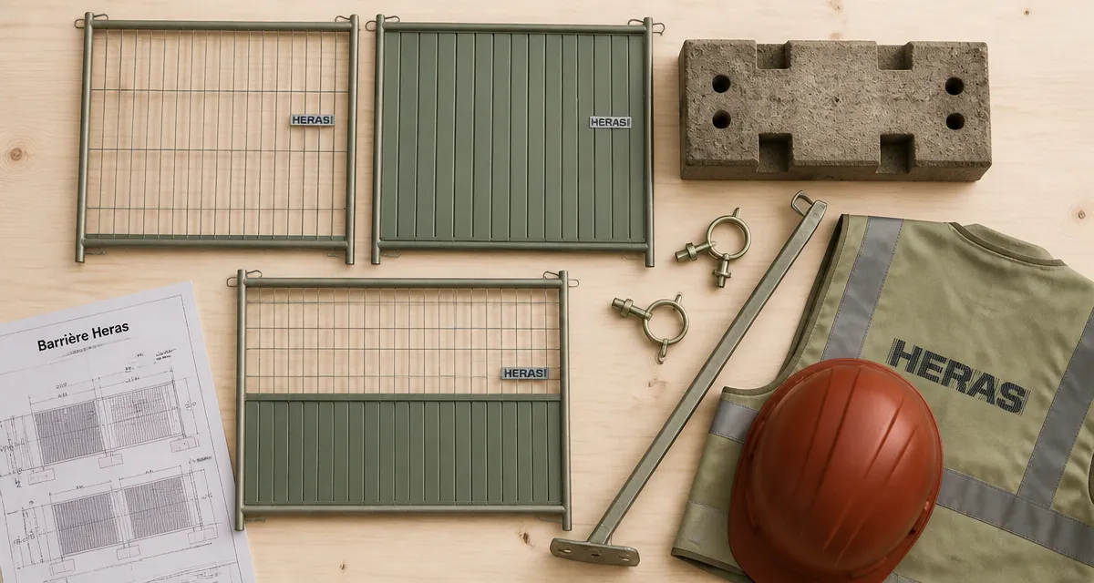 barriere heras accessoires et sécurité chantier
