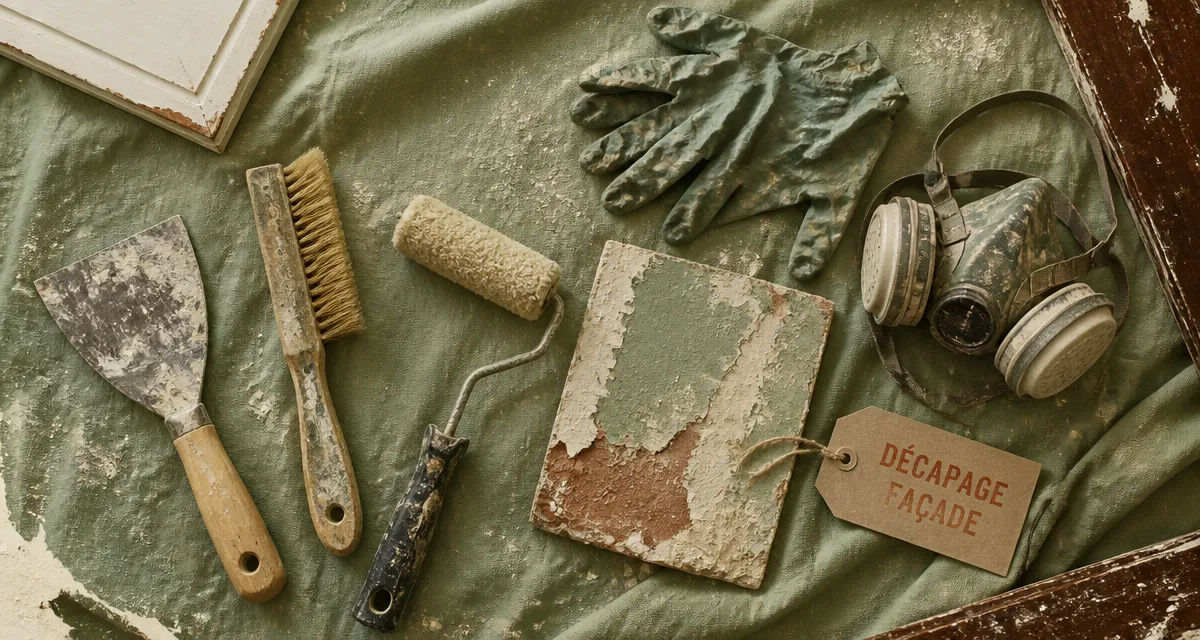decaper facade peinture outils et protections