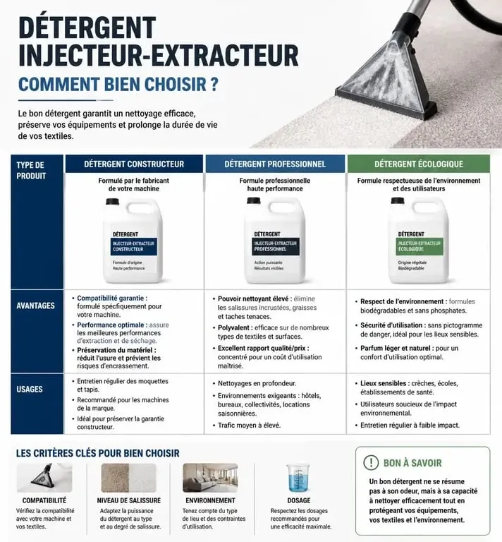 Infographie comparative des meilleurs produits pour injecteur-extracteur