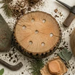 Faire crever une souche avec sel et outils de jardin