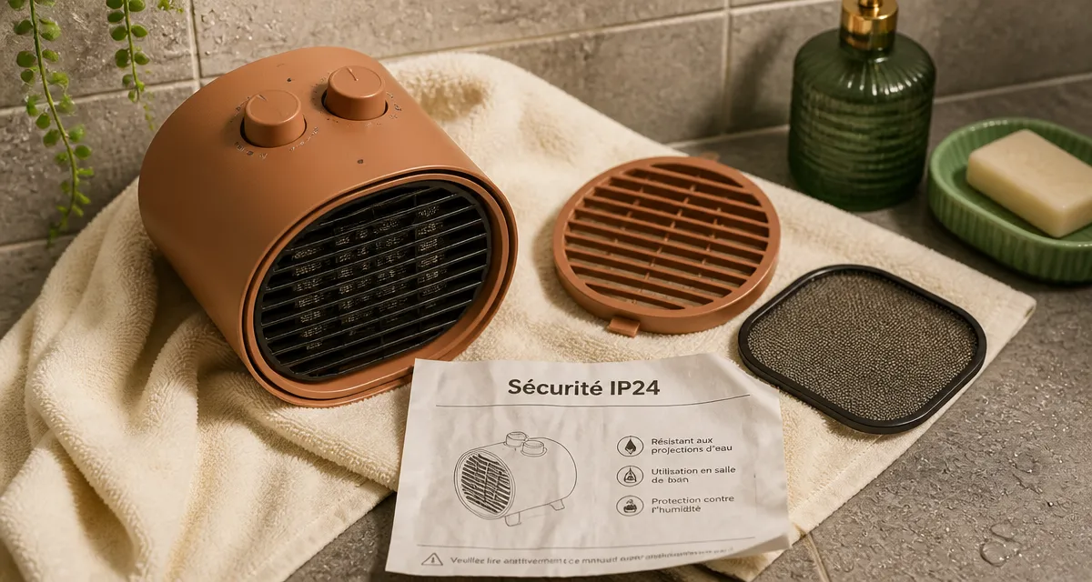 Meilleur radiateur soufflant salle de bain avec grille sécurité IP24