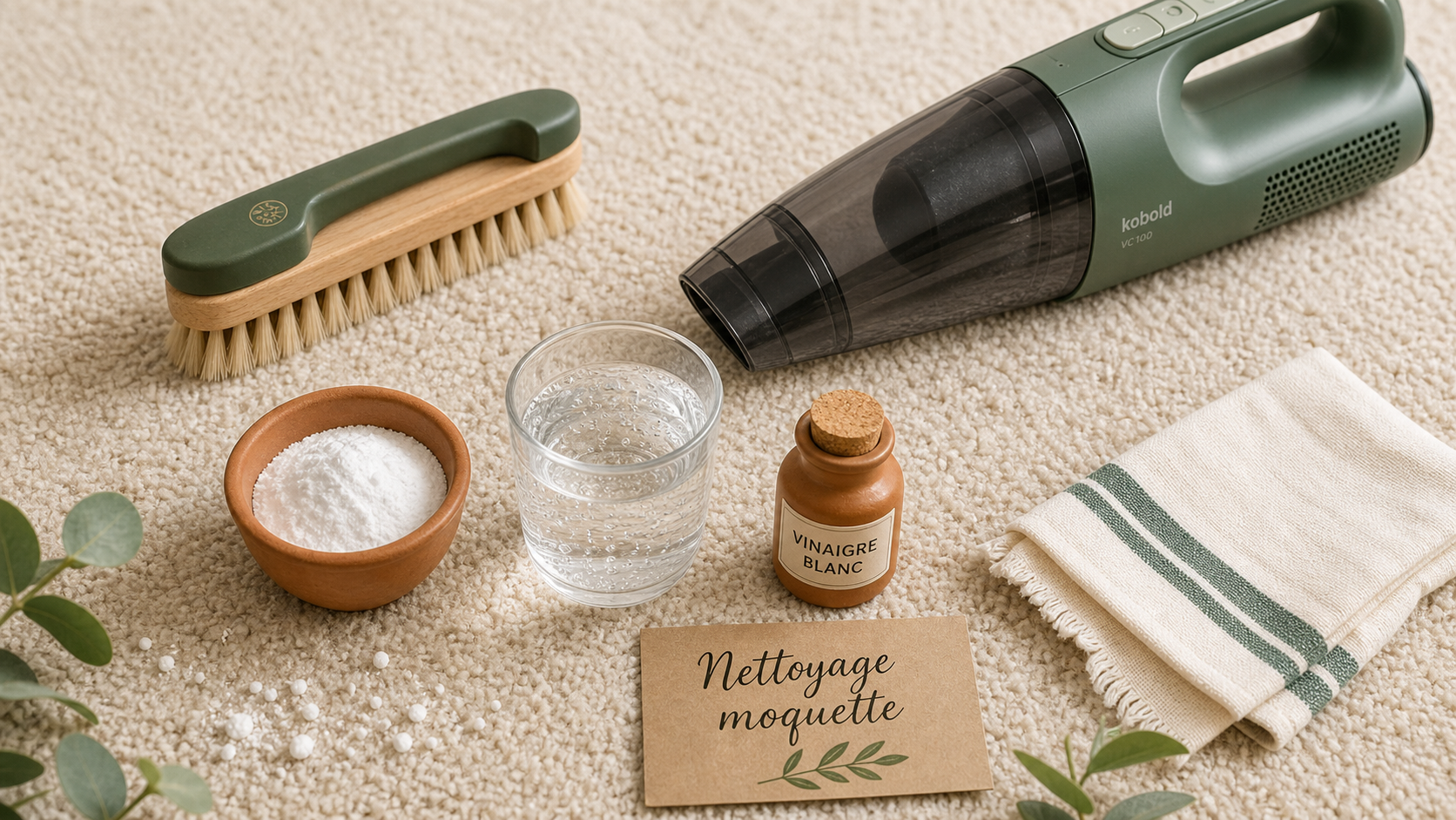 Nettoyer une moquette avec bicarbonate et vinaigre