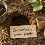 Quand planter concombre : poquet de plantation et paillage