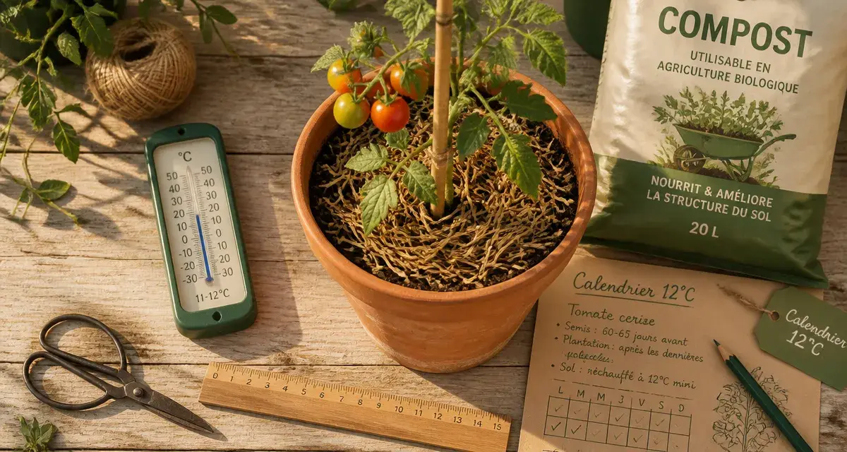 Quand planter tomates cerises : repère 12°C pour la plantation