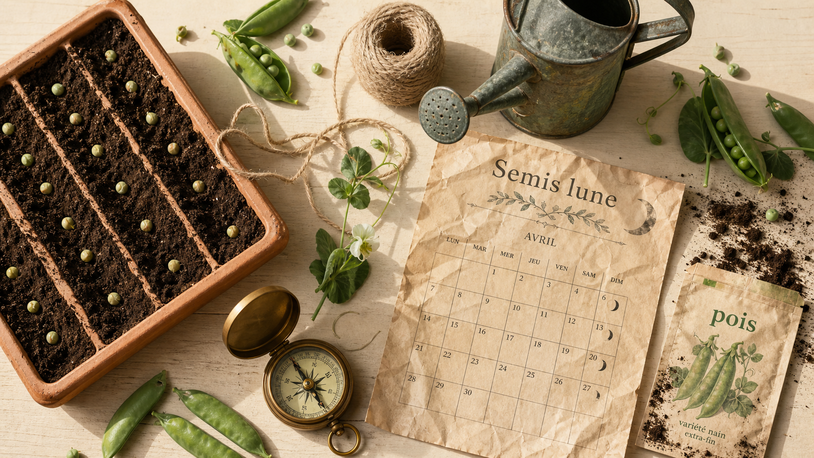 Quand semer les petit pois avec la lune : calendrier et graines de pois