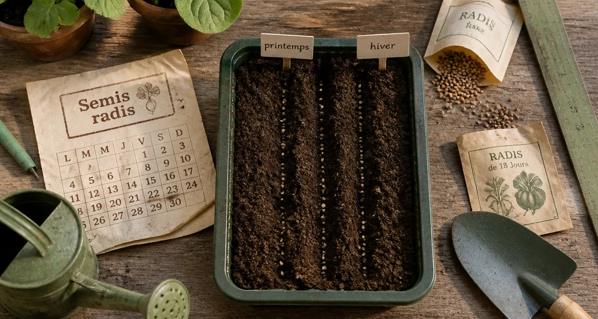 Quand semer les radis : calendrier de semis en potager
