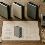 Radiateur à inertie comparatif : 3 cœurs de chauffe (cœur fonte, pierre, stéatite).