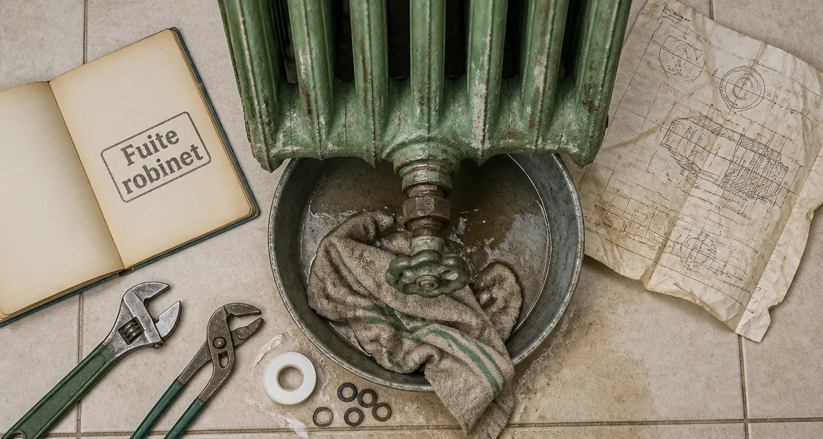 Robinet radiateur fuite : arrêt de l’eau et réparation