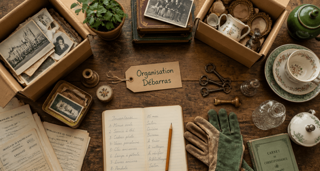 Vider maison après décès cartons organisation