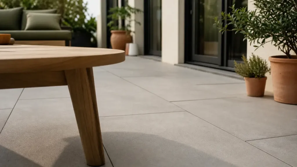 Quel carrelage pour une terrasse moderne, entre effet béton, R11 et pose sur plots ?