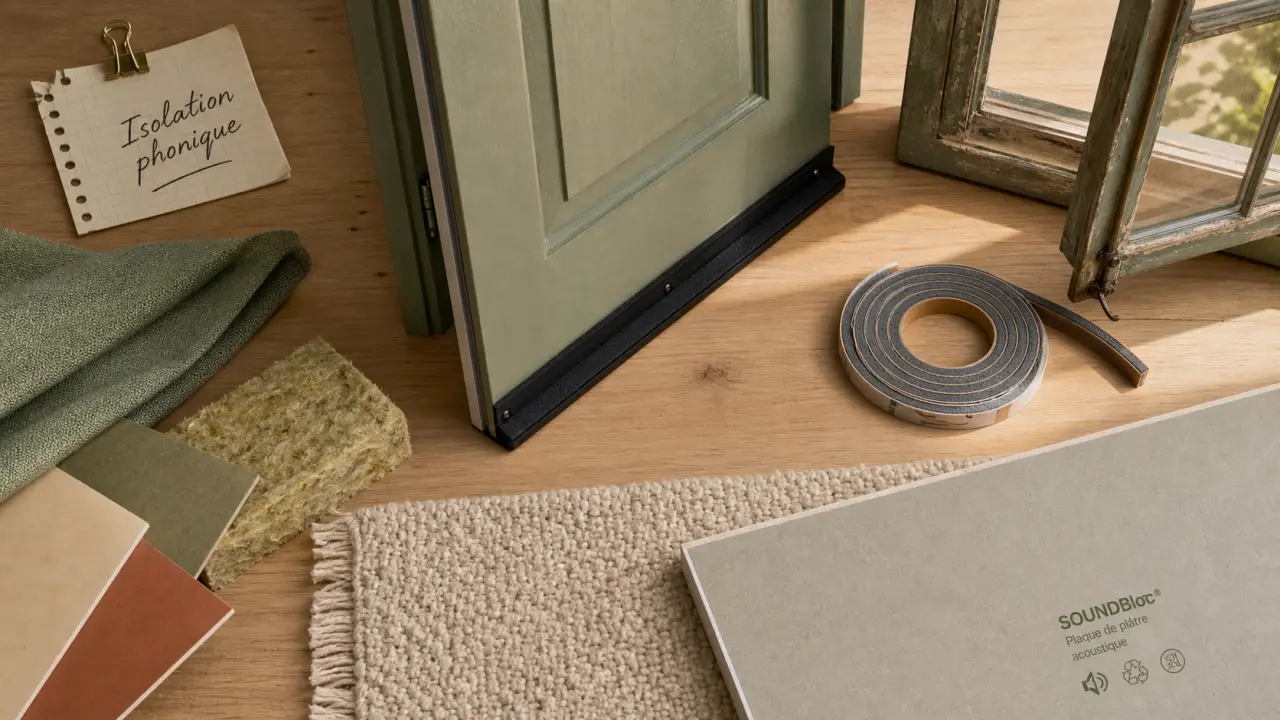 Isoler phoniquement une pièce : bas de porte acoustique et joints contre bruits
