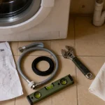 Lave linge branchement : prise de terre à 65-100 cm et fuites évitées