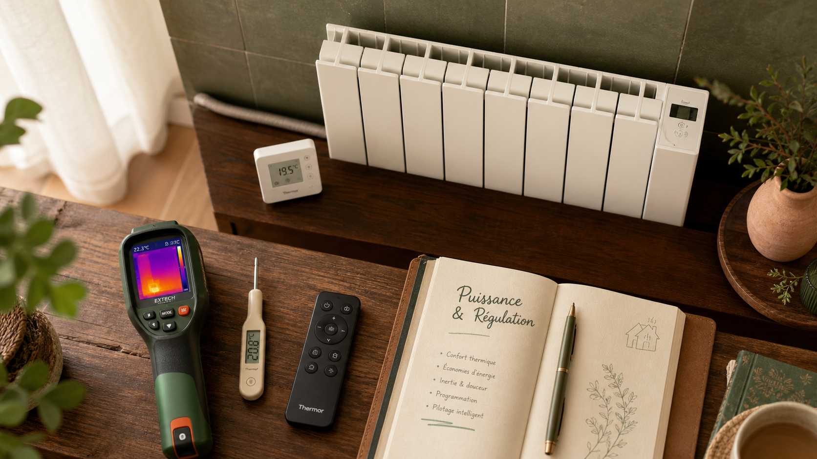 Meilleur radiateur electrique à inertie sèche, thermostat et régulation