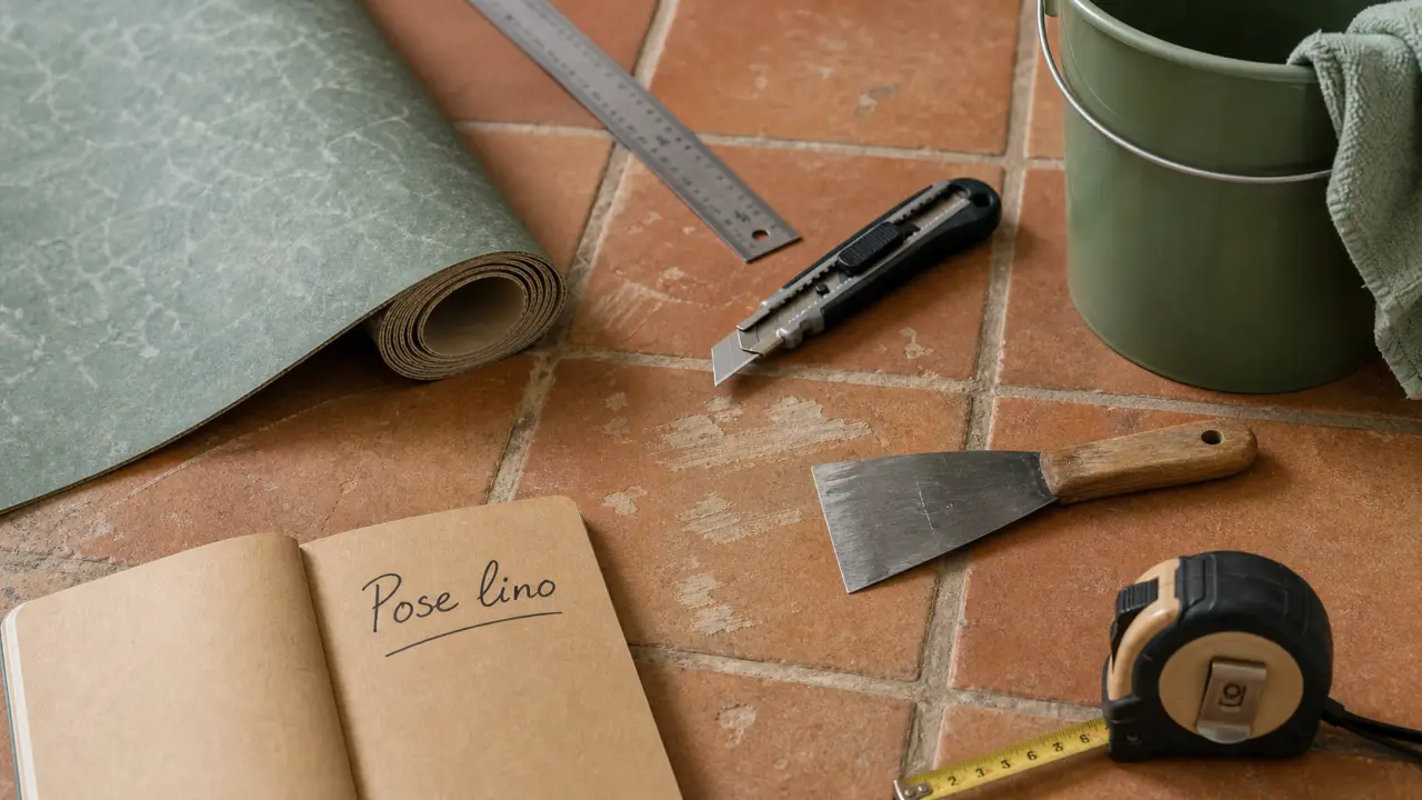 Poser du lino sur carrelage : préparation, ragréage et pose sans cloques en 48h