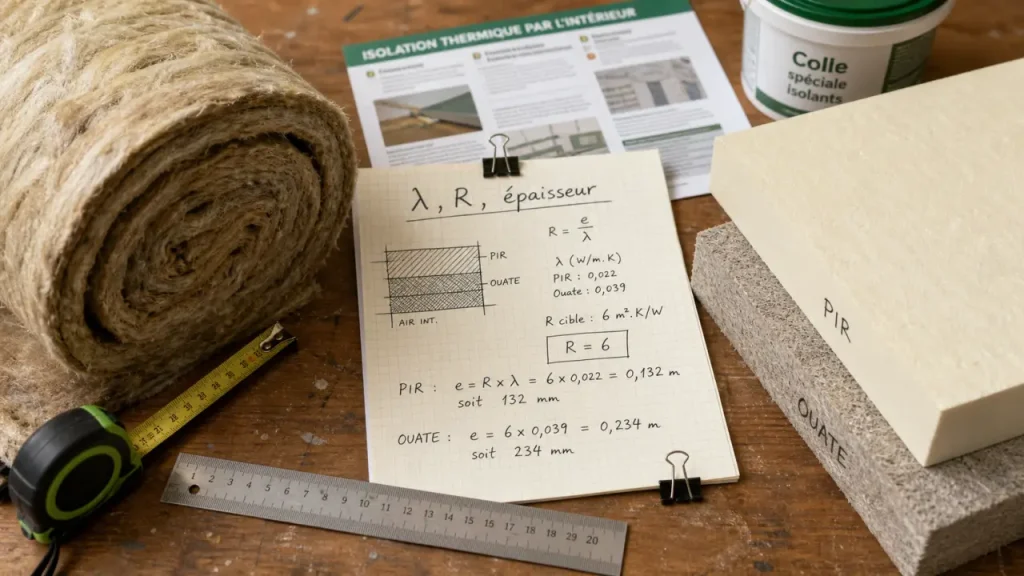 R=6, 15 à 30 cm et prix au m² : le tableau comparatif des isolants pour choisir sans se tromper