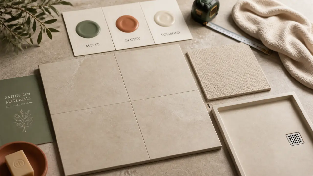 Carrelage salle de bain 120x120 : joints fins en grès cérame, finition mate