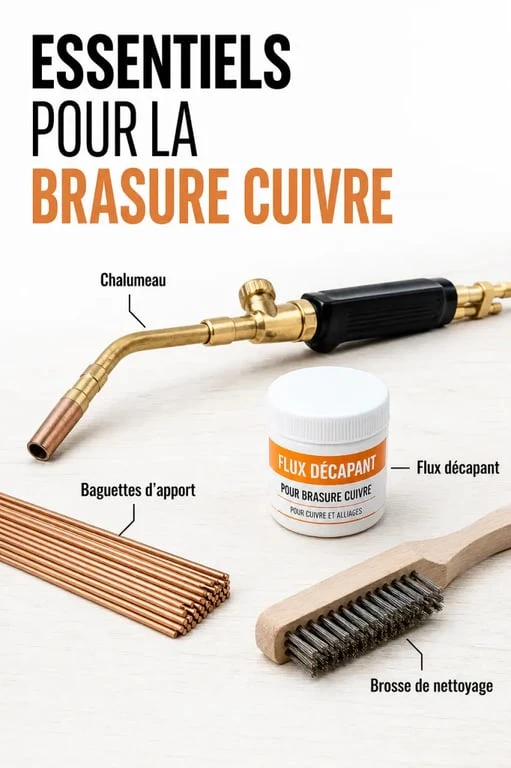 Matériel nécessaire pour réaliser une brasure cuivre