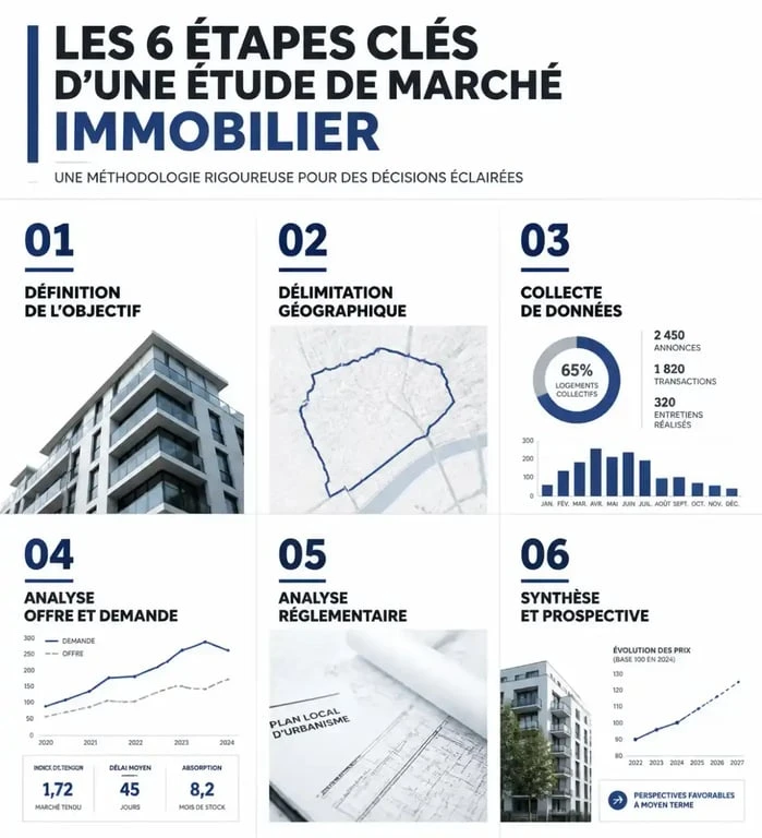 Étapes clés pour réaliser une étude de marché immobilier professionnelle