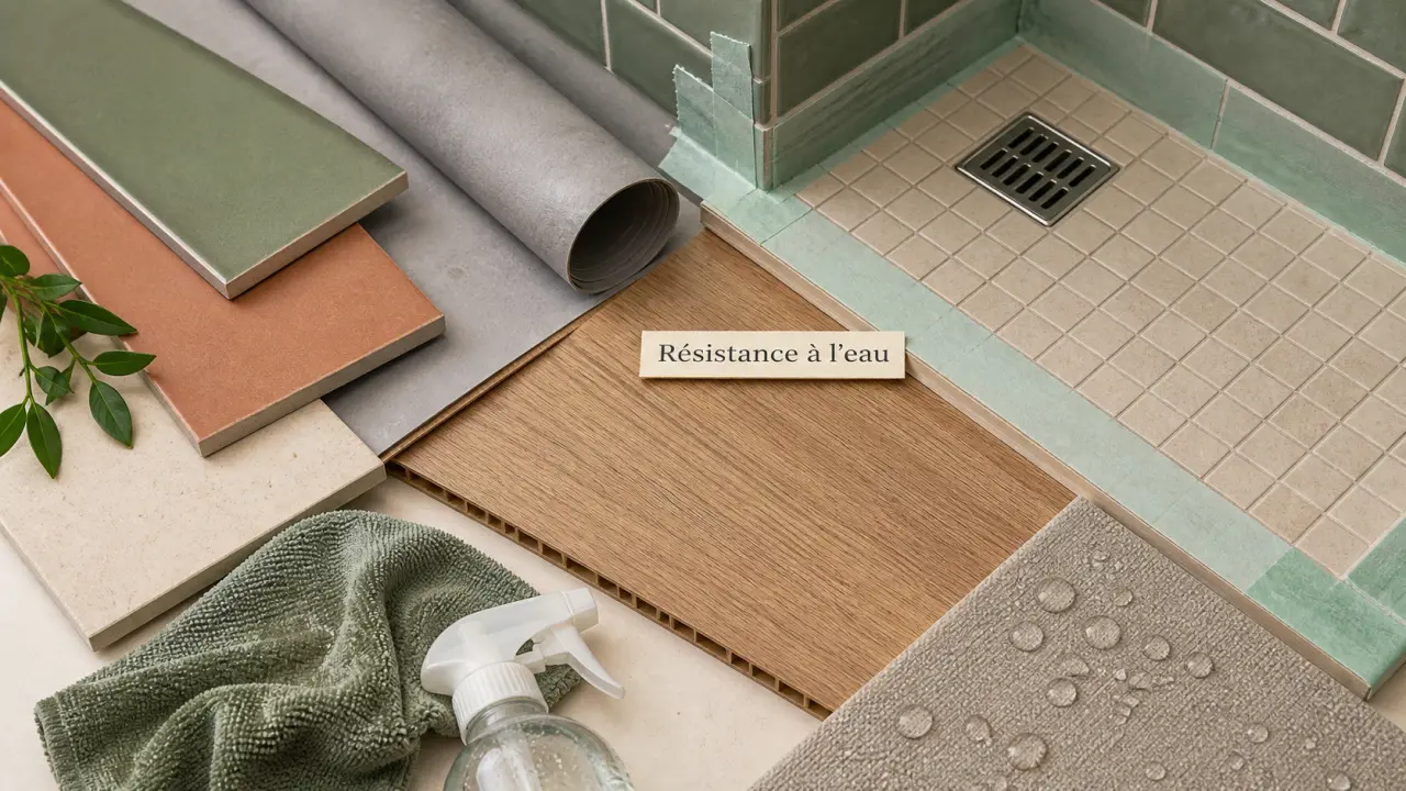 Sol salle de bain : carrelage, vinyle et parquet hydrofuge contre l’humidité