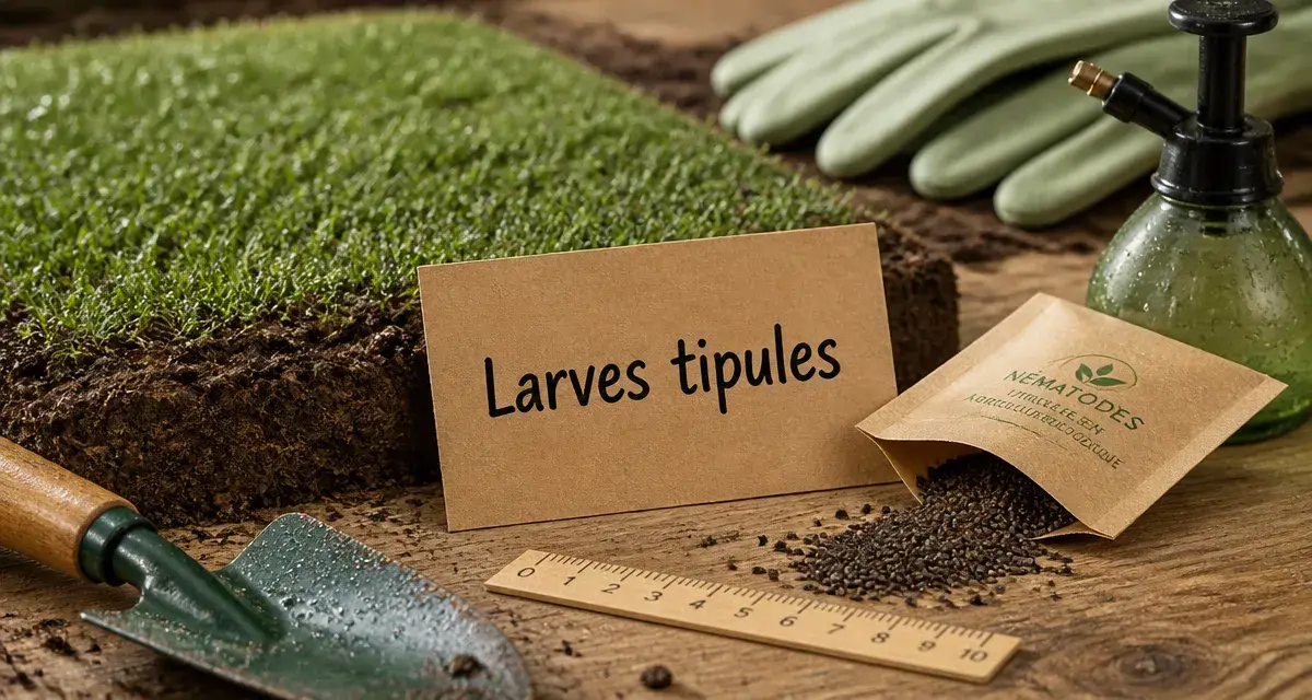 Traitement chimique contre les tipules : larves, nématodes et sol de jardin humide