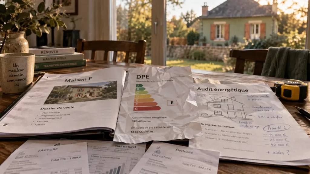 Achat d&rsquo;une maison classée F : pas d&rsquo;obligation de travaux, sauf pour louer