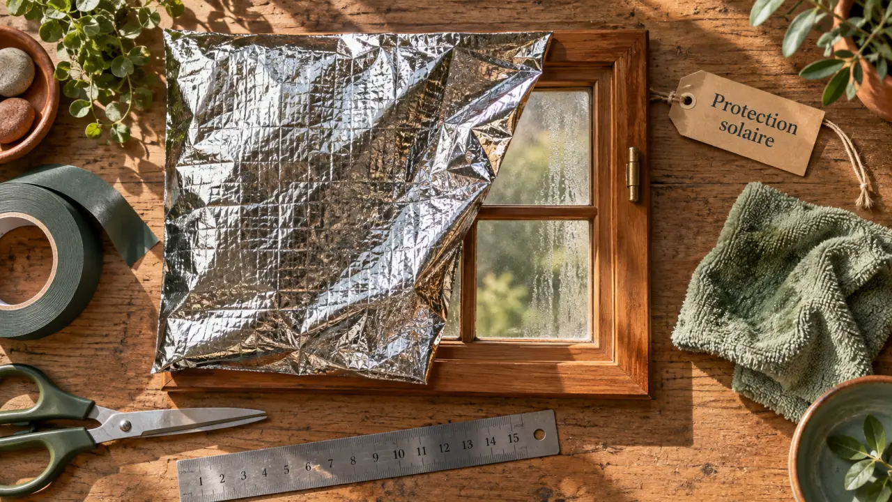 Couverture de survie isolation maison pour protéger du soleil et réduire la chaleur