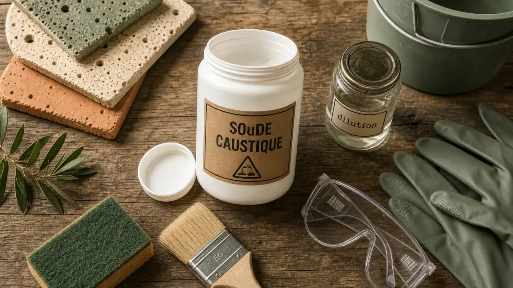 Lessive de soude à 30 % : dégraisser, décaper, déboucher sans banaliser le risque
