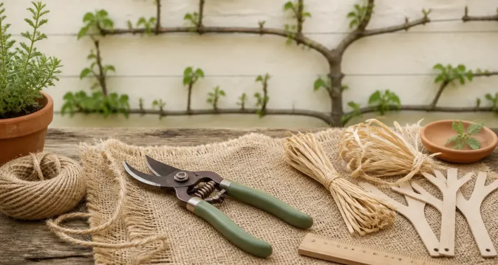 Tailler un pommier en espalier pour former des coursonnes sans déformer sa structure