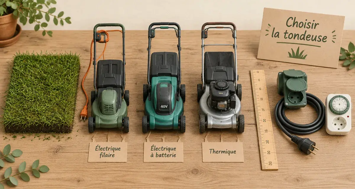 Tondeuse thermique ou electrique : choisir selon la surface